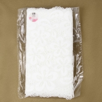 Кружевная эластичная ткань, 180 мм &times; 2,7 &plusmn; 0,5 м, цвет молочный