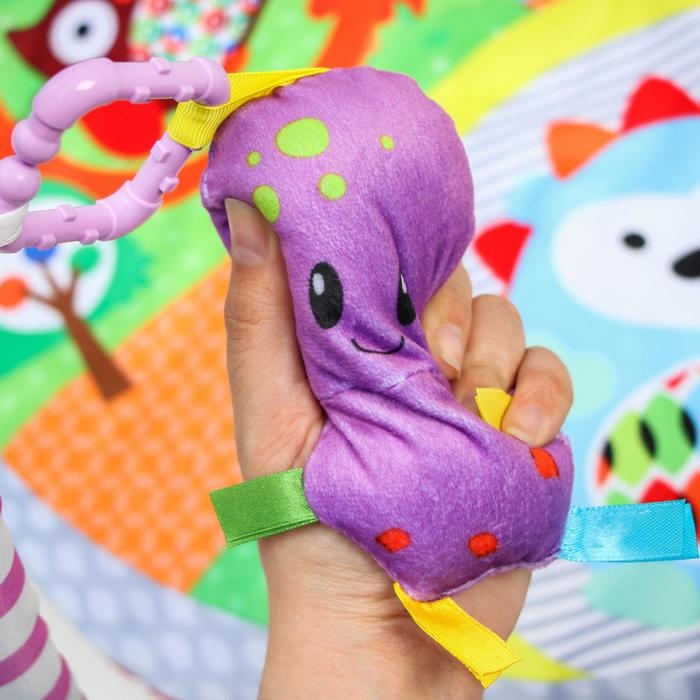 Развивающий коврик с дугами «Ежик на прогулке», 70x70 см, Крошка Я Развивающий коврик с дугами «Ежик на прогулке», 70x70 см, Крошка Я