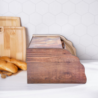 Хлебница деревянная Доляна &laquo;Ржаное поле&raquo;, 38,3&times;28&times;17,3 см