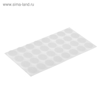 Накладка мебельная ТУНДРА, d=19 мм, круглая, белая, 32 шт.