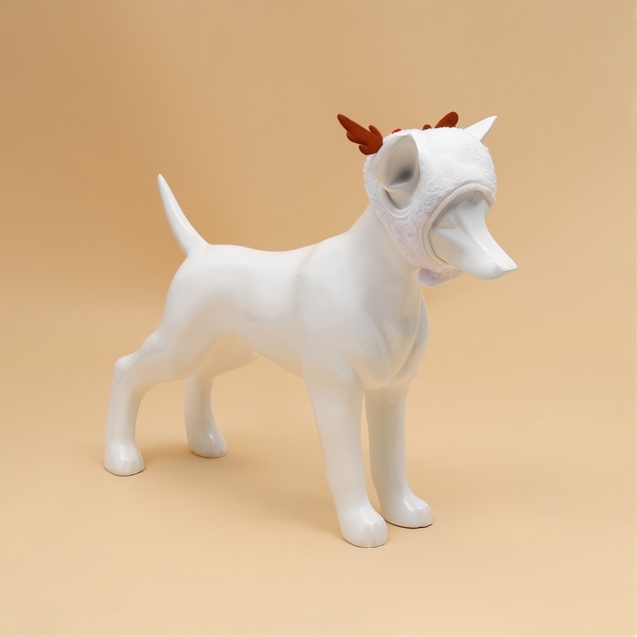 Новый год. Шапка для животных "Рожки", размер S(ОМ 15 см, длина 15 см)