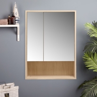 Зеркало-шкаф для ванной комнаты "Валенсия 55", Дуб сонома светлый, 55 х 75 х 17 см Зеркало-шкаф для ванной комнаты "Валенсия 55", Дуб сонома светлый, 55 х 75 х 17 см