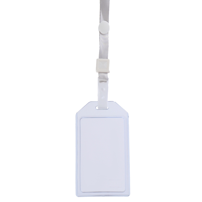 Бейдж вертикальный 54 х 85 мм, ErichKrause, длинна ленты 40 см, прозрачный корпус, текстильная лента, цвет микс Бейдж вертикальный 54 х 85 мм, ErichKrause, длинна ленты 40 см, прозрачный корпус, текстильная лента, цвет микс