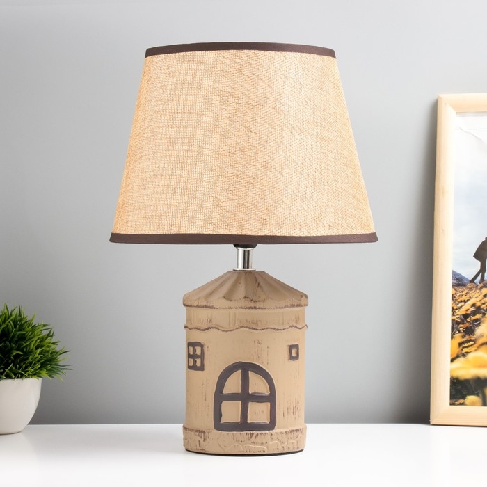 Настольная лампа Настольная лампа "Мейзон" E14 40Вт коричневый 22,5х22,5х33,5 см RISALUX