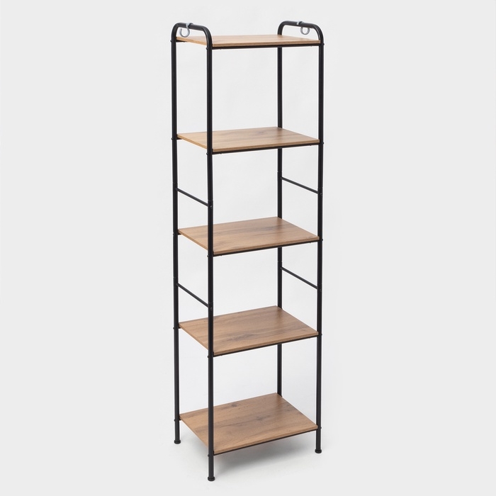 Стеллаж «Валенсия 15W», 45,5×30×155,5 см, чёрный Стеллаж «Валенсия 15W», 45,5×30×155,5 см, чёрный