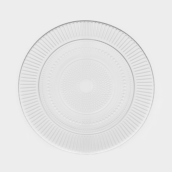 Тарелка десертная стеклянная «Луиз», d=19 см Тарелка десертная стеклянная «Луиз», d=19 см