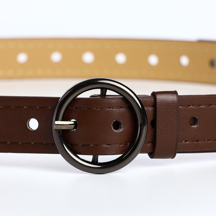 Ремень жен 03-01-03-01 Июнь13, 1,6*0,3*110 см, Люверсы, пряжка т-металл, 1 прокол, корич Ремень жен 03-01-03-01 Июнь13, 1,6*0,3*110 см, Люверсы, пряжка т-металл, 1 прокол, корич