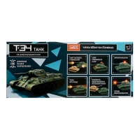 Танк радиоуправляемый Т34, работает от аккумулятора, свет и звук, цвет зелёный Танк радиоуправляемый Т34, работает от аккумулятора, свет и звук, цвет зелёный