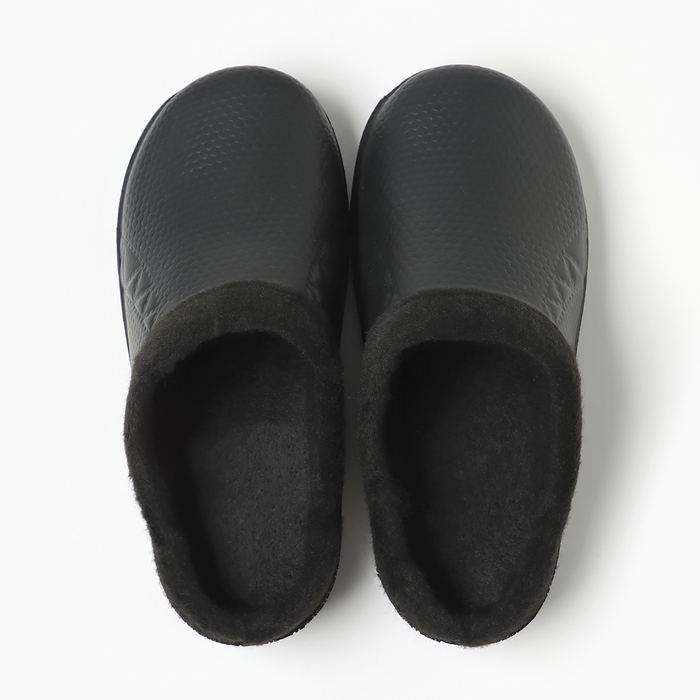 Сабо утепленные, размер 45/46, цвет чёрный