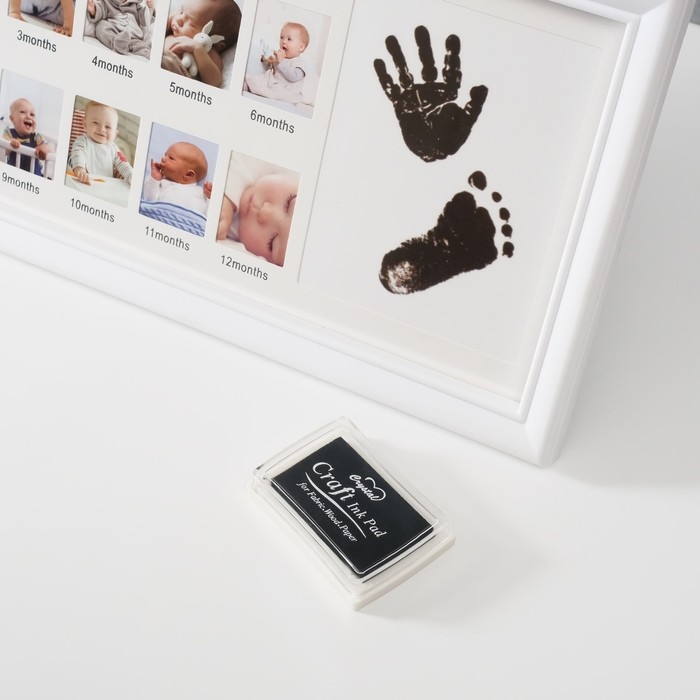 Фоторамка на 12 фото 4,4х3,5 см с штемп.подушкой Фоторамка на 12 фото 4,4х3,5 см с штемп.подушкой "Маленькая принцесса" белая 2х40,5х20,5 см 105276