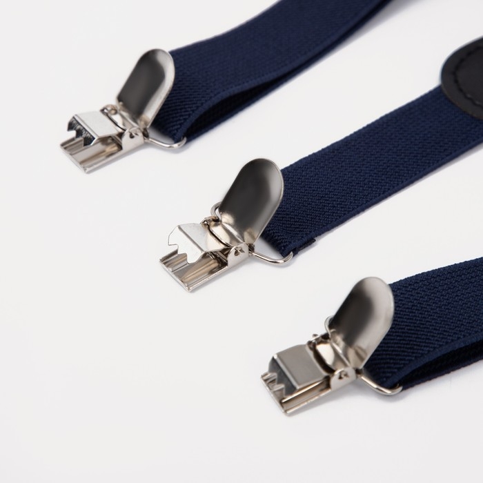 Подтяжки детские, ширина 2.5 см, цвет тёмно-синий Подтяжки детские, ширина 2.5 см, цвет тёмно-синий