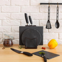 Доска для подачи из сланца Magistro Valley, 25×20 см Доска для подачи из сланца Magistro Valley, 25×20 см