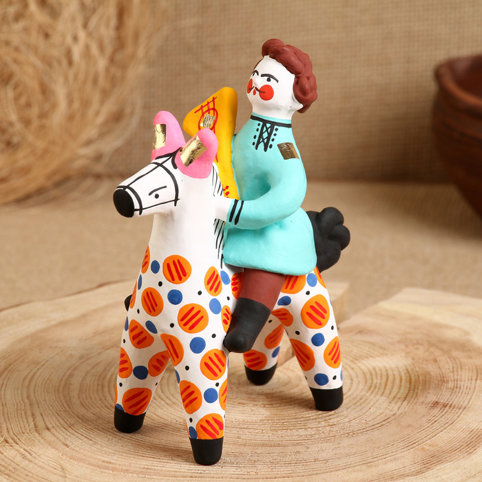 Дымковская игрушка Дымковская игрушка "Всадник с балалайкой"