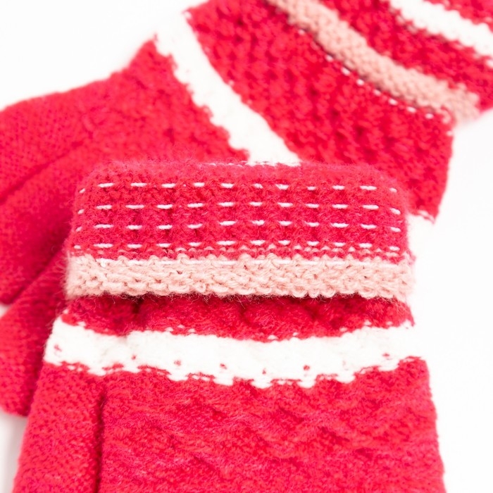 Перчатки детские, цвет розовый, размер 15 (7-8 лет) Перчатки детские, цвет розовый, размер 15 (7-8 лет)