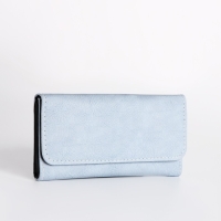 Кошелёк женский на кнопке, цвет голубой Кошелёк женский на кнопке, цвет голубой