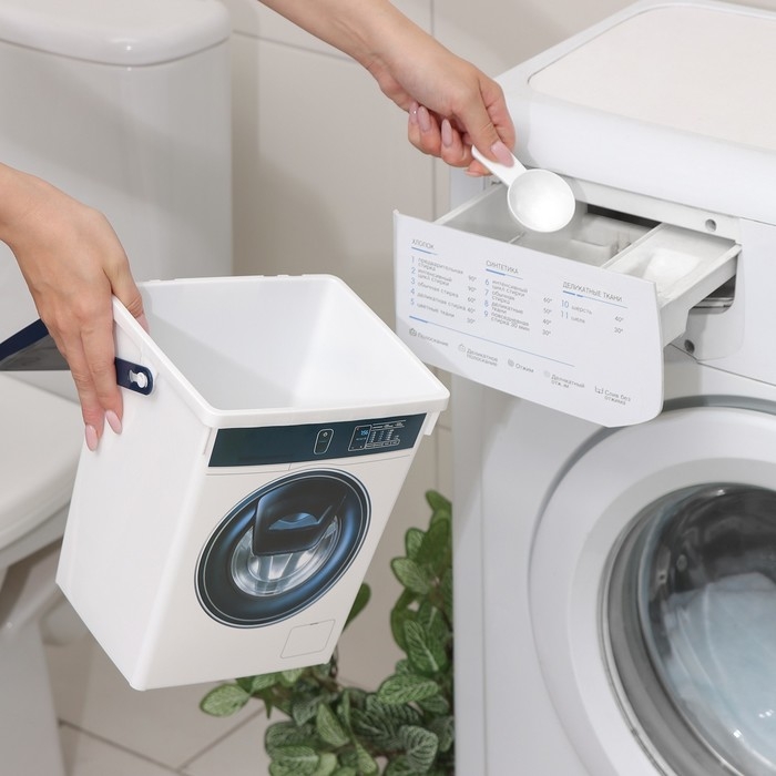 Контейнер для стирального порошка RICCO, 5 л, 19,6×16,7×23 см, МИКС Контейнер для стирального порошка RICCO, 5 л, 19,6×16,7×23 см, МИКС