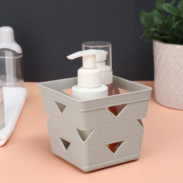 Органайзер для хранения косметических принадлежностей, 10 &times; 10 &times; 9 см, цвет МИКС