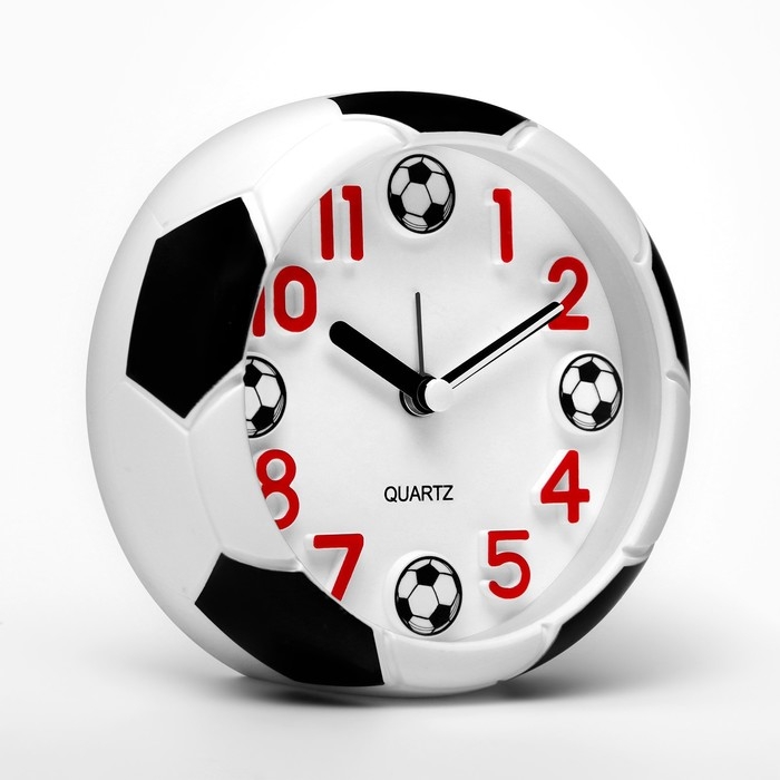 Будильник Будильник "Футбольный мяч", дискретный ход, d-11.5 см