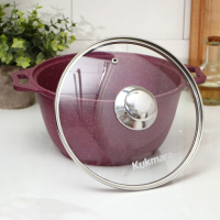 Кастрюля Trendy style, 3 л, d=26 см, h=18.5 см, антипригарное покрытие, цвет фиолетовый