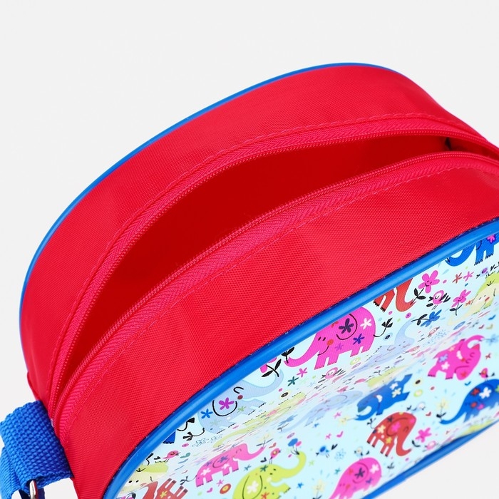 Сумка детская на молнии, цвет голубой/красный Сумка детская на молнии, цвет голубой/красный