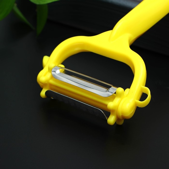 Овощечистка многофункциональная Доляна, 16&times;9 см, цвет жёлтый