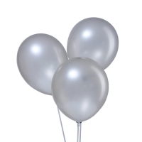 Шар латексный 12", металл, набор 12 шт., цвет серебро Шар латексный 12", металл, набор 12 шт., цвет серебро