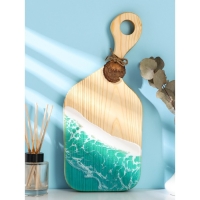 Доска разделочная авторская Adelica, с эпоксидной пищевой смолой, 17×38×2,5 см, цельный кедр, рисунок МИКС Доска разделочная авторская Adelica, с эпоксидной пищевой смолой, 17×38×2,5 см, цельный кедр, рисунок МИКС