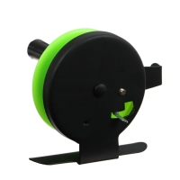 Катушка инерционная, металл пластик, диаметр 5 см, направляющая лески, черно-салатовый, 601D Катушка инерционная, металл пластик, диаметр 5 см, направляющая лески, черно-салатовый, 601D