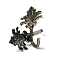 Крючок для штор KS010, однорожковый, цвет бронза Крючок для штор KS010, однорожковый, цвет бронза