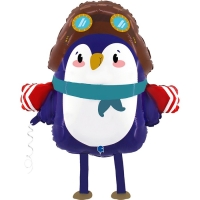 Шар фольгированный 36" &laquo;Пингвинёнок Лётчик&raquo;, ходячая фигура