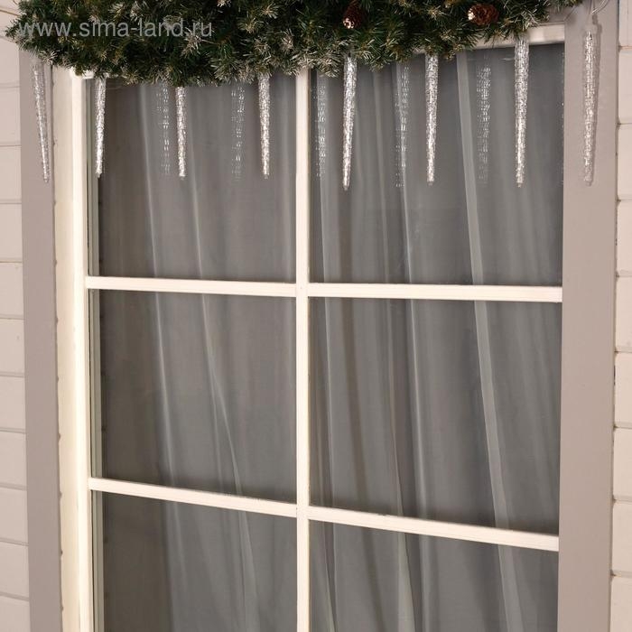 Гирлянда «Сосульки рифленые» 2.5 × 0.3 м, IP65, прозрачная нить, 192 LED, свечение фиолетовое с эффектом стекания, 12 В Гирлянда «Сосульки рифленые» 2.5 × 0.3 м, IP65, прозрачная нить, 192 LED, свечение фиолетовое с эффектом стекания, 12 В