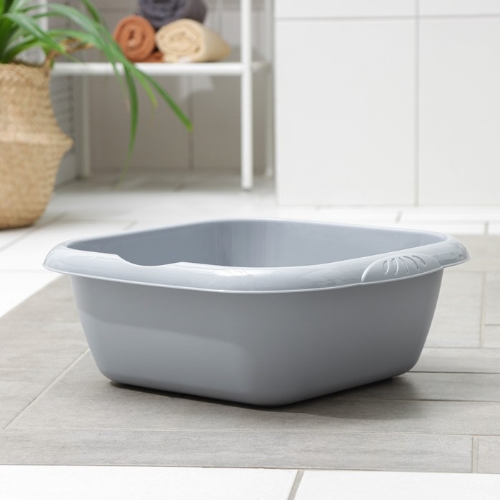 Таз квадратный Etna, 12 л, 40×38×15 cм, серый Таз квадратный Etna, 12 л, 40×38×15 cм, серый