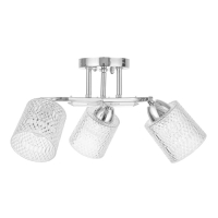 Люстра потолочная "Амис"  E27 3х40Вт хром 47х47х22см