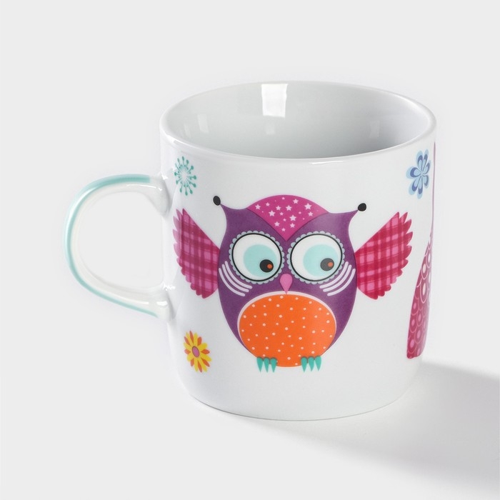 Набор детской посуды из керамики Доляна «Совушки», 3 предмета: кружка 230 мл, миска 400 мл, тарелка d=18 см, цвет белый Набор детской посуды из керамики Доляна «Совушки», 3 предмета: кружка 230 мл, миска 400 мл, тарелка d=18 см, цвет белый