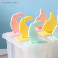 Форма для мороженого &laquo;Фрукты&raquo;, 17,5&times;9&times;11 см, 9 ячеек, цвет прозрачный