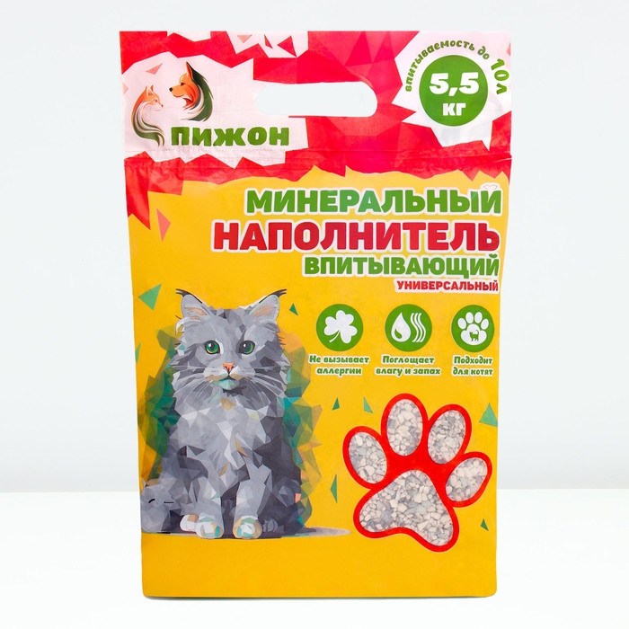 Наполнитель минеральный впитывающий Наполнитель минеральный впитывающий "Пижон" универсальный, 10 л