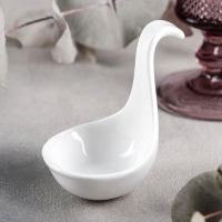 Блюдо фарфоровое для снеков Wilmax, 9&times;6 см, цвет белый