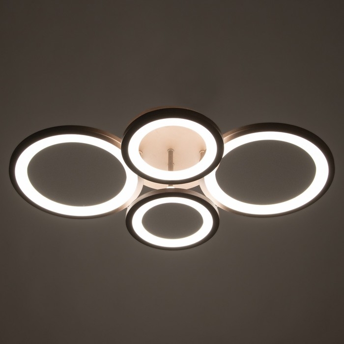 Люстра "Кольца" LED 80Вт Коричневый 2700-6400к 60х45х14