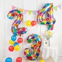 Шар фольгированный 40" «Цифра 3», яркие шары Шар фольгированный 40" «Цифра 3», яркие шары