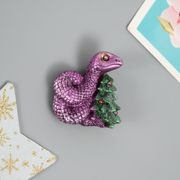 Магнит полистоун Магнит полистоун "Новогодняя змейка" МИКС 6х1,5х5 см