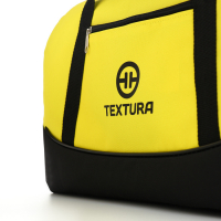 Сумка спортивная, TEXTURA, средний размер, цвет чёрный/лимон Сумка спортивная, TEXTURA, средний размер, цвет чёрный/лимон