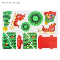 3D Конструктор-подвеска &laquo;Ёлка и сани&raquo;