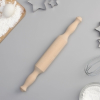 Скалка с ручками Доляна, 35&times;4.3 см, берёза