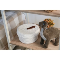 Корзина для хранения SL Home &laquo;Бэлл&raquo;, плетёная ручной работы, малая, 25&times;25&times;13,5 см, цвет белый