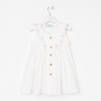 Платье детское на пуговицах KAFTAN, р. 32 (110-116), белый