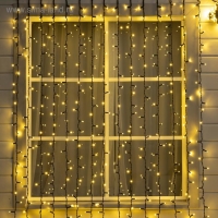 Гирлянда "Занавес" 2 х 6 м , IP65, УМС, тёмная нить каучук, 1000 LED, свечение тёплое белое, 220 В Гирлянда "Занавес" 2 х 6 м , IP65, УМС, тёмная нить каучук, 1000 LED, свечение тёплое белое, 220 В