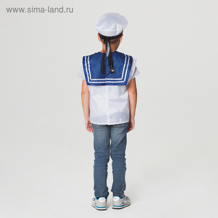 Детский карнавальный набор &laquo;Моряк&raquo;, жилет, бескозырка, 4-6 лет, рост 110-122 см