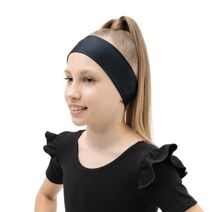 Повязка на голову, бифлекс, цвет черный