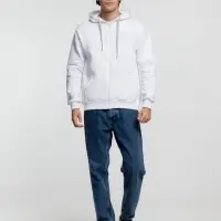 Толстовка на молнии с капюшоном Siverga Heavy, белая (белоснежная), размер S