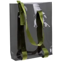 Шопер Clear Fest, прозрачный серый с зелеными ручками Шопер Clear Fest, прозрачный серый с зелеными ручками